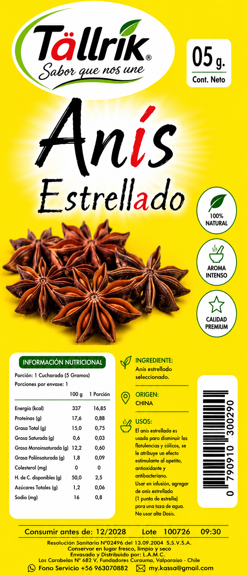 Etiqueta de Anís estrellado Tallrik